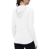 image:imageRoadbox Womens UPF 50 Sun Protection Hoodie Jacket Lightweight SPF Long Sleeve Full Zip Workout Shirts for Hiking Running02 White