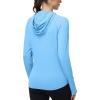 image:imageRoadbox Womens UPF 50 Sun Protection Hoodie Jacket Lightweight SPF Long Sleeve Full Zip Workout Shirts for Hiking Running03 Blue