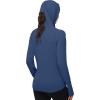 image:imageRoadbox Womens UPF 50 Sun Protection Hoodie Jacket Lightweight SPF Long Sleeve Full Zip Workout Shirts for Hiking Running04 Dark Blue