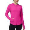 image:imageRoadbox Womens UPF 50 Sun Protection Hoodie Jacket Lightweight SPF Long Sleeve Full Zip Workout Shirts for Hiking Running06 Red