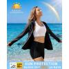image:imageRoadbox Womens UPF 50 Sun Protection Hoodie Jacket Lightweight SPF Long Sleeve Full Zip Workout Shirts for Hiking Running07 Dark Gray
