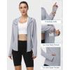 image:imageRoadbox Womens UPF 50 Sun Protection Hoodie Jacket Lightweight SPF Long Sleeve Full Zip Workout Shirts for Hiking Running08 Gray