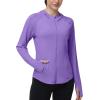 image:imageRoadbox Womens UPF 50 Sun Protection Hoodie Jacket Lightweight SPF Long Sleeve Full Zip Workout Shirts for Hiking Running10 Purple