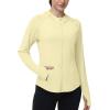 image:imageRoadbox Womens UPF 50 Sun Protection Hoodie Jacket Lightweight SPF Long Sleeve Full Zip Workout Shirts for Hiking Running11 Yellow
