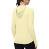 image:imageRoadbox Womens UPF 50 Sun Protection Hoodie Jacket Lightweight SPF Long Sleeve Full Zip Workout Shirts for Hiking Running11 Yellow