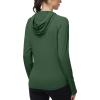 image:imageRoadbox Womens UPF 50 Sun Protection Hoodie Jacket Lightweight SPF Long Sleeve Full Zip Workout Shirts for Hiking Running13 Dark Green