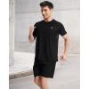 image:imageRoadbox Mens Swim Shirt Short Sleeve UPF 50 UV Sun Protection Rash Guard Quick Dry Water Beach Workout Athletic T ShirtsBlack
