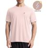 image:imageRoadbox Mens Swim Shirt Short Sleeve UPF 50 UV Sun Protection Rash Guard Quick Dry Water Beach Workout Athletic T ShirtsPink