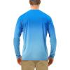 image:imageRoadbox Mens UPF 50 UV Sun Protection Shirts Outdoor Long Sleeve SPF Rash Guard for Fishing Hiking Swimming Running1 Pack  Gradient Blue