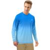 image:imageRoadbox Mens UPF 50 UV Sun Protection Shirts Outdoor Long Sleeve SPF Rash Guard for Fishing Hiking Swimming Running1 Pack  Gradient Blue