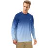 image:imageRoadbox Mens UPF 50 UV Sun Protection Shirts Outdoor Long Sleeve SPF Rash Guard for Fishing Hiking Swimming Running1 Pack  Gradient Navy