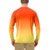 image:imageRoadbox Mens UPF 50 UV Sun Protection Shirts Outdoor Long Sleeve SPF Rash Guard for Fishing Hiking Swimming Running1 Pack  Gradient Orange