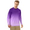 image:imageRoadbox Mens UPF 50 UV Sun Protection Shirts Outdoor Long Sleeve SPF Rash Guard for Fishing Hiking Swimming Running1 Pack  Gradient Purple