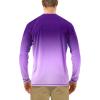 image:imageRoadbox Mens UPF 50 UV Sun Protection Shirts Outdoor Long Sleeve SPF Rash Guard for Fishing Hiking Swimming Running1 Pack  Gradient Purple