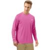 image:imageRoadbox Mens UPF 50 UV Sun Protection Shirts Outdoor Long Sleeve SPF Rash Guard for Fishing Hiking Swimming Running1 Pack22fuchsia