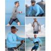 image:imageRoadbox UPF 50 Sun Shirts for Men UV Protection Long Sleeve Swim Shirt Quick Dry Rash Guard for Fishing Hiking Running2 Pack  Cation Grayblue