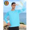 image:imageRoadbox UPF 50 Sun Shirts for Men UV Protection Long Sleeve Swim Shirt Quick Dry Rash Guard for Fishing Hiking Running2 Pack  Cation Greenblue