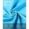 image:imageRoadbox UPF 50 Sun Shirts for Men UV Protection Long Sleeve Swim Shirt Quick Dry Rash Guard for Fishing Hiking Running2 Pack  Cation Greenblue