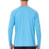 image:imageRoadbox UPF 50 Sun Shirts for Men UV Protection Long Sleeve Swim Shirt Quick Dry Rash Guard for Fishing Hiking Running2 Pack  Dusty Bluesky Blue