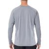 image:imageRoadbox UPF 50 Sun Shirts for Men UV Protection Long Sleeve Swim Shirt Quick Dry Rash Guard for Fishing Hiking Running2 Pack  Light Graydark Gray