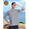 image:imageRoadbox UPF 50 Sun Shirts for Men UV Protection Long Sleeve Swim Shirt Quick Dry Rash Guard for Fishing Hiking Running2 Pack  Light Graydark Gray