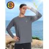 image:imageRoadbox UPF 50 Sun Shirts for Men UV Protection Long Sleeve Swim Shirt Quick Dry Rash Guard for Fishing Hiking RunningDark Gray