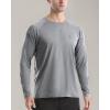 image:imageRoadbox UPF 50 Sun Shirts for Men UV Protection Long Sleeve Swim Shirt Quick Dry Rash Guard for Fishing Hiking RunningLight Gray