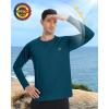 image:imageRoadbox UPF 50 Sun Shirts for Men UV Protection Long Sleeve Swim Shirt Quick Dry Rash Guard for Fishing Hiking RunningPeacock Blue