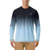 image:imageRoadbox Mens UPF 50 UV Sun Protection Shirts Outdoor Long Sleeve SPF Rash Guard for Fishing Hiking Swimming Running1 Pack  Gradient Black