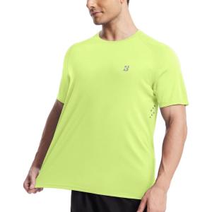 image:imageRoadbox Mens Swim Shirt Short Sleeve UPF 50 UV Sun Protection Rash Guard Quick Dry Water Beach Workout Athletic T ShirtsLemon Yellow