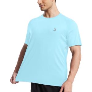 image:imageRoadbox Mens Swim Shirt Short Sleeve UPF 50 UV Sun Protection Rash Guard Quick Dry Water Beach Workout Athletic T ShirtsLight Blue