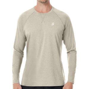 image:imageRoadbox UPF 50 Sun Shirts for Men UV Protection Long Sleeve Swim Shirt Quick Dry Rash Guard for Fishing Hiking RunningKhaki