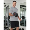 image:imageRoadbox Mens Short Sleeve Workout Gym Hoodies Lightweight Quick Dry Athletic T Shirts Sun Protection Hooded Sweatshirt Grey