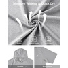 image:imageRoadbox Mens Short Sleeve Workout Gym Hoodies Lightweight Quick Dry Athletic T Shirts Sun Protection Hooded Sweatshirt Grey