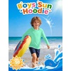 image:imageRoadbox Boys Sun Hoodie UPF 50 Fishing Shirt Kids UV Protection Long Sleeve Hooded Rash Guard Athletic Hiking Swim Shirts05 Green