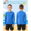 image:imageRoadbox Boys UPF 50 Rash Guard Swim Shirt Kids Long Sleeve Sun Protection Shirts Quick Dry UV Rushguard for Water BeachBlue