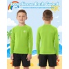 image:imageRoadbox Boys UPF 50 Rash Guard Swim Shirt Kids Long Sleeve Sun Protection Shirts Quick Dry UV Rushguard for Water BeachLime Green