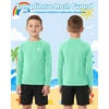 image:imageRoadbox Boys UPF 50 Rash Guard Swim Shirt Kids Long Sleeve Sun Protection Shirts Quick Dry UV Rushguard for Water BeachMint Green