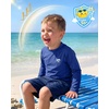 image:imageRoadbox Boys UPF 50 Rash Guard Swim Shirt Kids Long Sleeve Sun Protection Shirts Quick Dry UV Rushguard for Water BeachNavy Blue