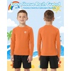 image:imageRoadbox Boys UPF 50 Rash Guard Swim Shirt Kids Long Sleeve Sun Protection Shirts Quick Dry UV Rushguard for Water BeachOrange
