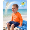 image:imageRoadbox Boys UPF 50 Rash Guard Swim Shirt Kids Long Sleeve Sun Protection Shirts Quick Dry UV Rushguard for Water BeachOrange