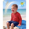 image:imageRoadbox Boys UPF 50 Rash Guard Swim Shirt Kids Long Sleeve Sun Protection Shirts Quick Dry UV Rushguard for Water BeachRed