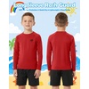image:imageRoadbox Boys UPF 50 Rash Guard Swim Shirt Kids Long Sleeve Sun Protection Shirts Quick Dry UV Rushguard for Water BeachRed