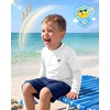image:imageRoadbox Boys UPF 50 Rash Guard Swim Shirt Kids Long Sleeve Sun Protection Shirts Quick Dry UV Rushguard for Water BeachWhite