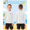 image:imageRoadbox Boys UPF 50 Rash Guard Swim Shirt Kids Long Sleeve Sun Protection Shirts Quick Dry UV Rushguard for Water BeachWhite