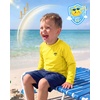 image:imageRoadbox Boys UPF 50 Rash Guard Swim Shirt Kids Long Sleeve Sun Protection Shirts Quick Dry UV Rushguard for Water BeachYellow