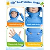 image:imageRoadbox Boys UPF 50 Sun Hoodie Fishing Shirt Kids Long Sleeve Hooded Rash Guard UV Protection Athletic Hiking Swim Shirts03 Blue