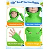 image:imageRoadbox Boys UPF 50 Sun Hoodie Fishing Shirt Kids Long Sleeve Hooded Rash Guard UV Protection Athletic Hiking Swim Shirts05 Green