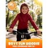 image:imageRoadbox Boys UPF 50 Sun Hoodie Fishing Shirt Kids Long Sleeve Hooded Rash Guard UV Protection Athletic Hiking Swim Shirts08 Red
