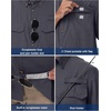 image:imageRoadbox Mens UPF 50 Fishing Shirts Short Sleeve Sun Protection Cool Dry Button Down Outdoor Shirt for Hiking Safari Work02 Dark Gray